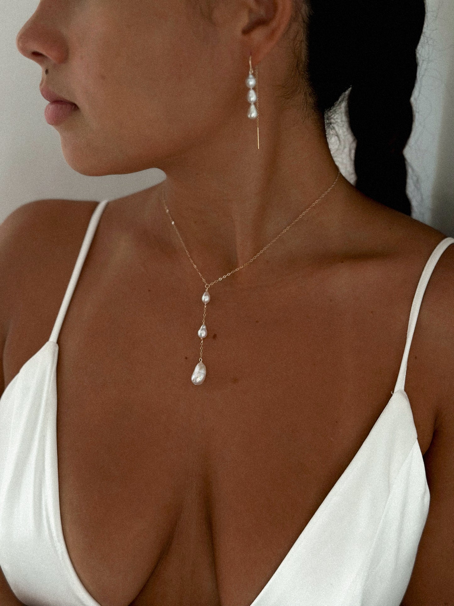 PERLA - Parure collier-boucles d'oreilles