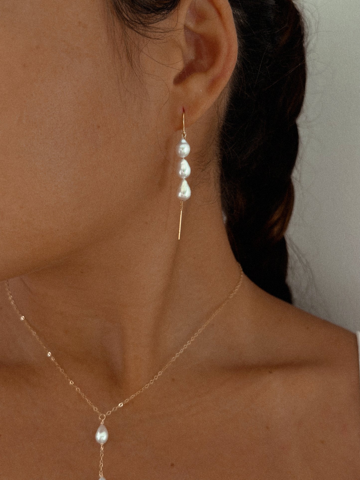 PERLA - Parure collier-boucles d'oreilles