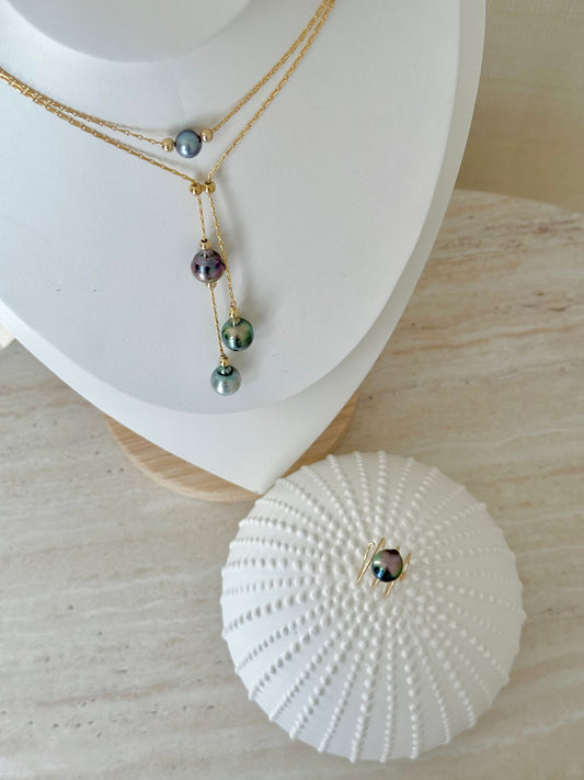 BALADE EN POLYNÉSIE - Parure collier - bague