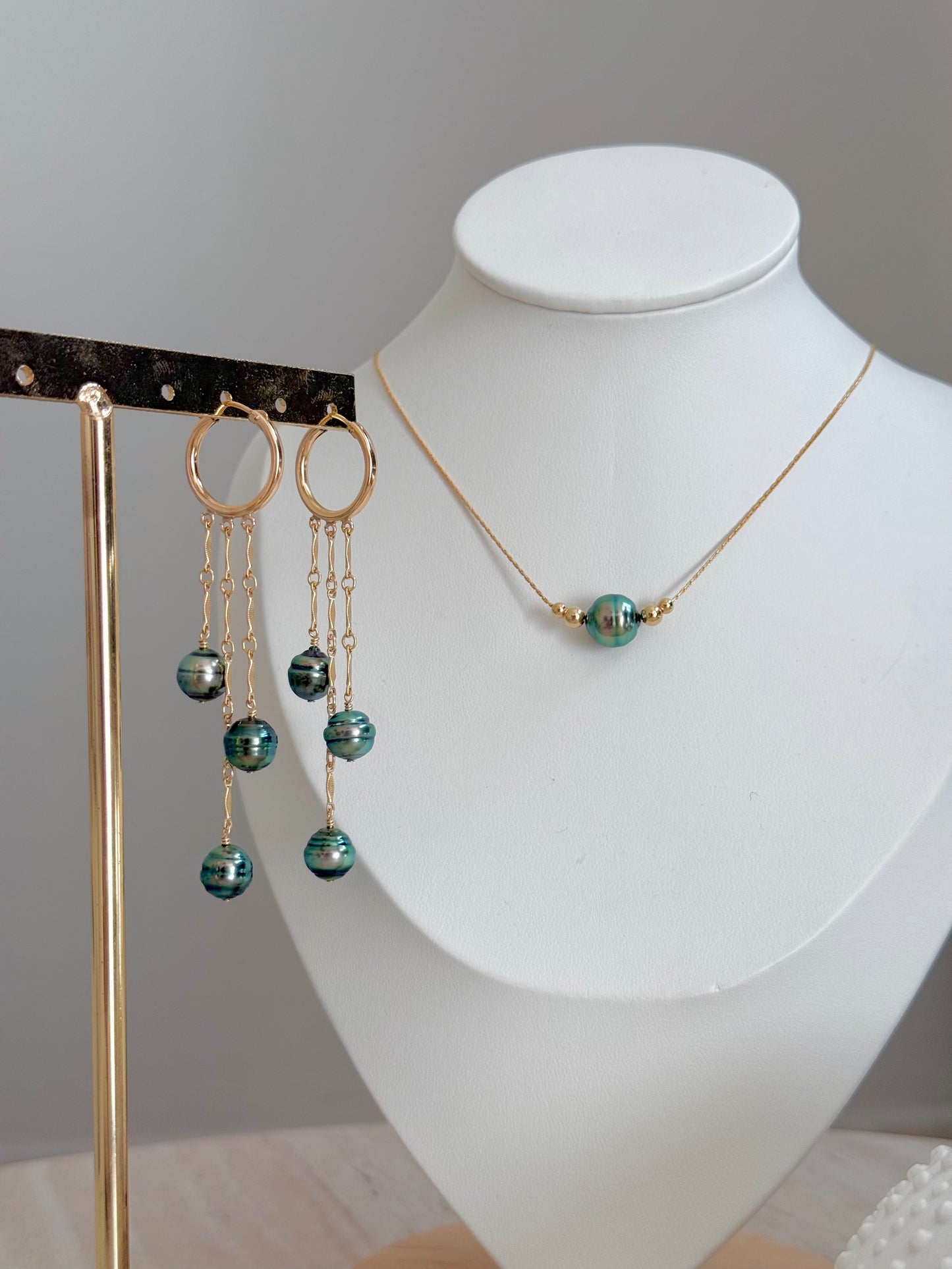 DEEP SEA - Parure collier - boucles d'oreilles