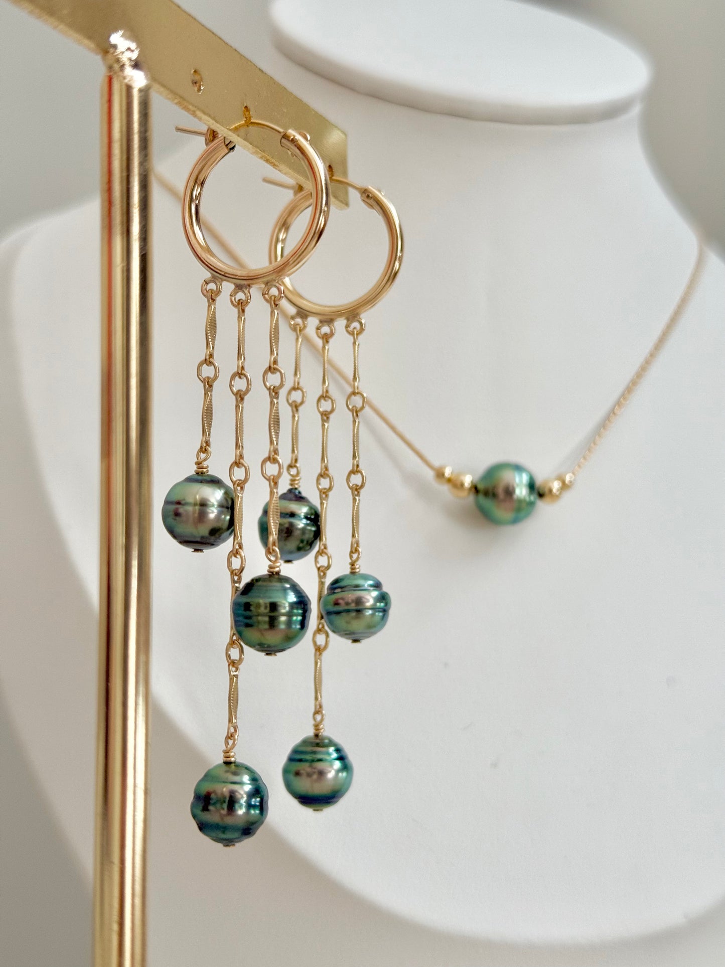 DEEP SEA - Parure collier - boucles d'oreilles