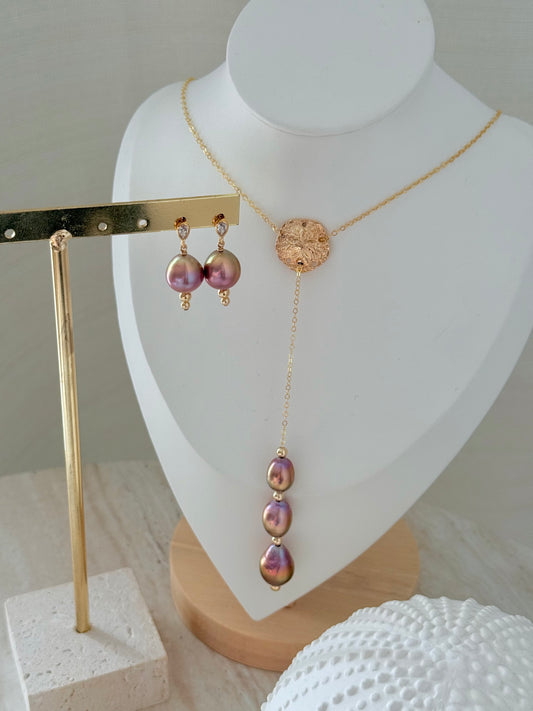 DE FEU & DE PASSION - Parure collier - boucles d'oreilles