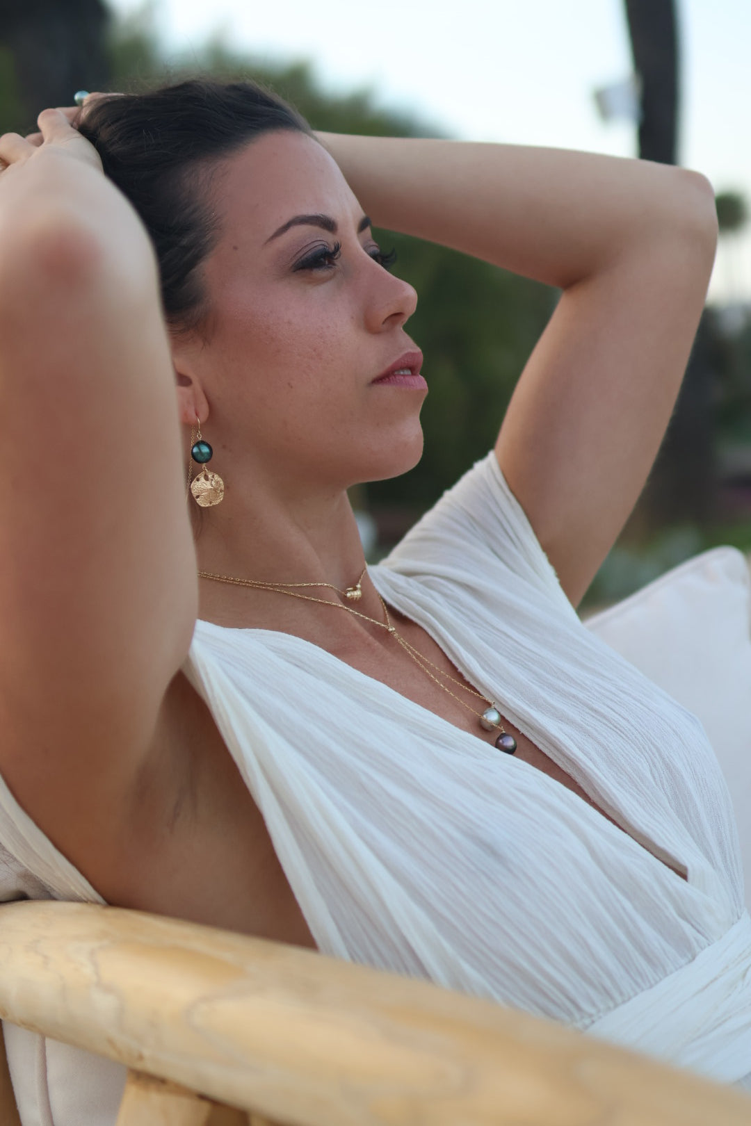 SABLE BLANC - Boucles d'oreilles