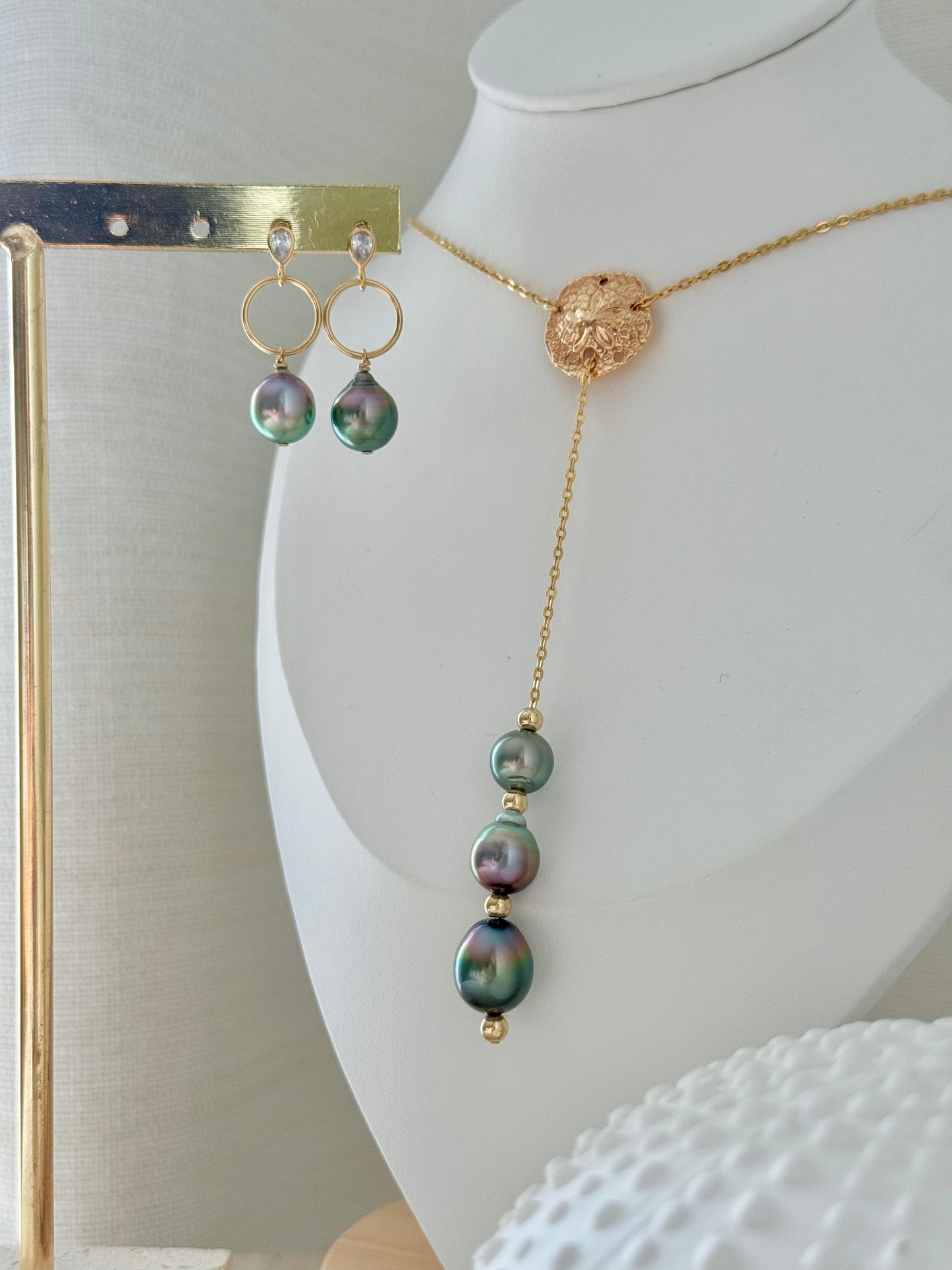 MYSTÈRE DE SABLE - Parure collier - boucles d'oreilles