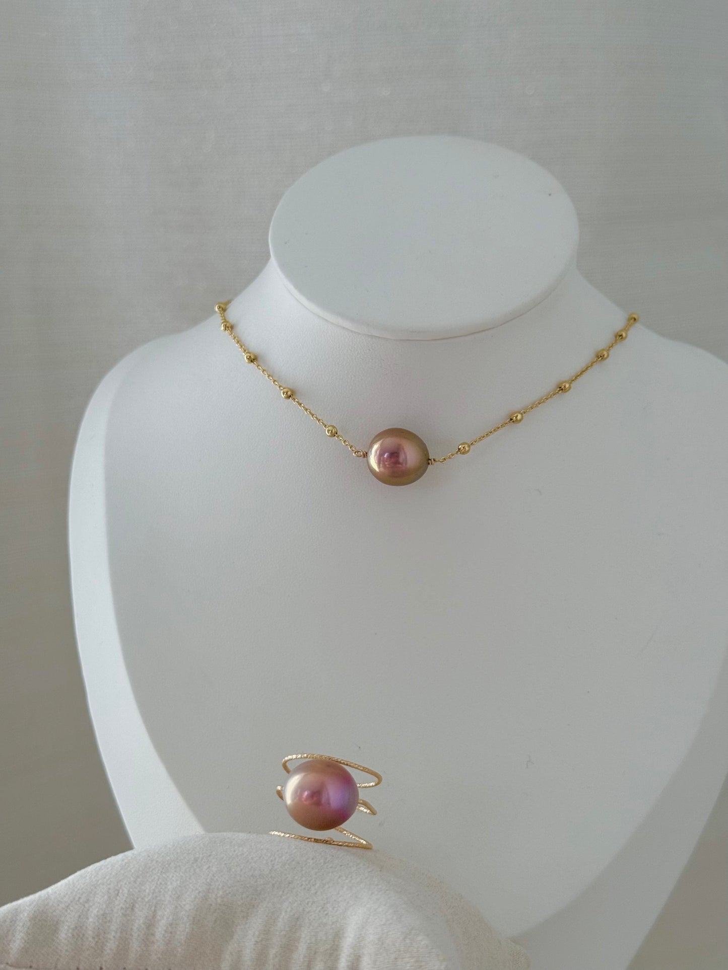 TRÉSOR DE JADE - Parure Collier et Bague