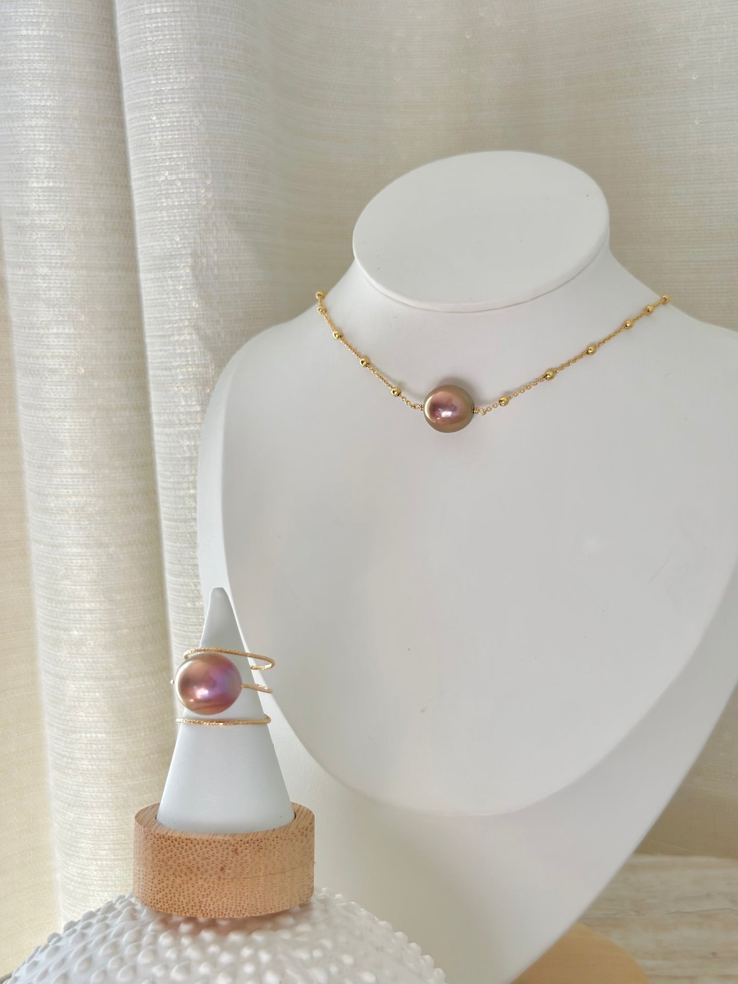 TRÉSOR DE JADE - Parure Collier et Bague
