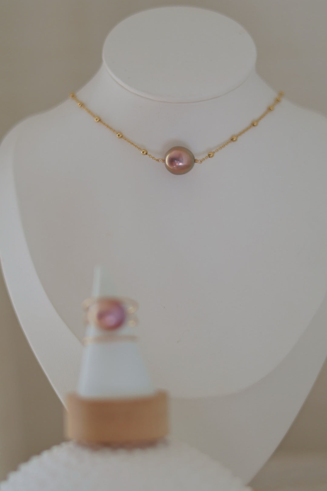 TRÉSOR DE JADE - Parure Collier et Bague