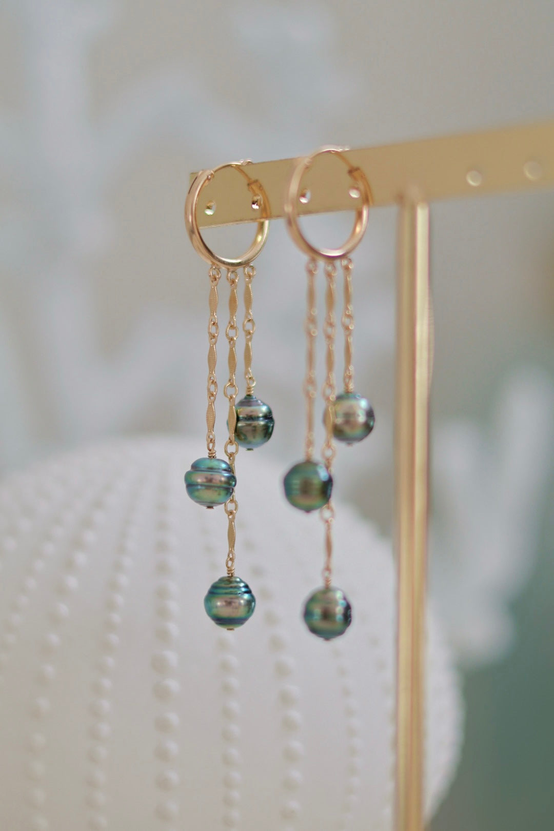 Boucles d'oreilles céleste vue d'ensemble