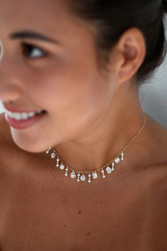 collier chiara porté vue du dessus